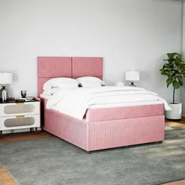 vidaXL Boxspringbett 140 x 200 cm Rosa