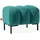 konsimo® Sitzhocker Veloursstoff 60 x 50 x 50 cm Türkis