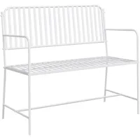 VidaXL Bank Weiß Metall 103,5 x 51,5 x 90