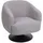 Mendler Cocktailsessel HWC-J76 Bouclé 70 x 80 x 80 cm Hellgrau drehbar mit Kissen