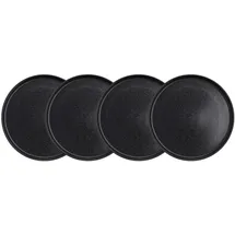 BUTLERS Frühstücksteller 22 cm Schwarz 4er Set