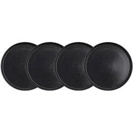 BUTLERS Frühstücksteller 22 cm Schwarz 4er Set