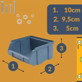 GarPet Stapelbox Kunststoff weiß 6 Stück