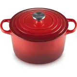 Le Creuset Signature Bräter 24 cm rund hoch kirschrot
