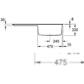 Villeroy & Boch Siluet 60 flat Küchenspüle, 33361FR1,