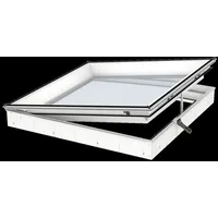 VELUX Flachdach-Fenster Basiselement f. Konvex- u. Flach-Glas  CVU 120120 0225Q öffn.Kunstst. 3fach-Vergl. 120x120