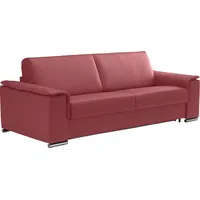 Egoitaliano Schlafsofa »Cecilia, modern & elegant, erstklassiger Sitzkomfort, Dauerschläfer«, inkl. Matratze und hochwertigem Metallbettrahmen, toller Schlafkomfort rot