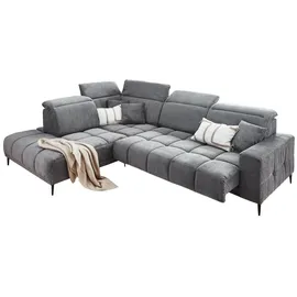 A.Z. Iwaniccy Eckcouch Cord 5-Sitzer Dunkelgrau
