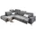 A.Z. Iwaniccy Eckcouch Cord 5-Sitzer Dunkelgrau