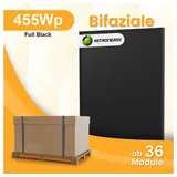 POWERNESS Solarmodul Astronergy N7s 455W Full Black Bifaziales Glas-Glas Solarmodul, 455 W, (36-St., mit n-Type TOPCon), Stecksystem: MC4-EVO2A standardmäßig, HCB40 optional