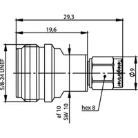 Telegärtner Koax-Adapter N-Buchse - SMA-Stecker 1St.