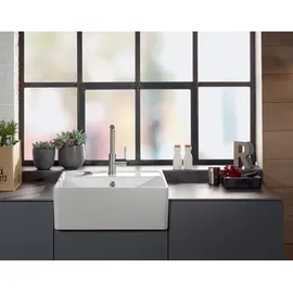 Villeroy & Boch Spülstein Einzelbecken weiß alpin + Handbetätigung