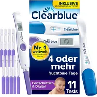 Clearblue Ovulationstest Fortschrittlich und Digital und Schwangerschaftstest – für doppelte Chancen, schwanger zu werden, 10 + 1 Tests