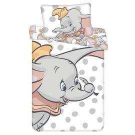 Jerry Fabrics Dumbo Baby Bettwäsche Disney Set 2tlg. 100% Baumwolle Größe: 100x135 cm, 40x60 cm, ÖkoTex Standard 100