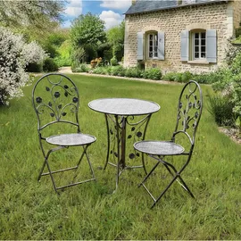 Garden Pleasure Pinatubo Gartentisch Ø 60 x 71 cm Bronze