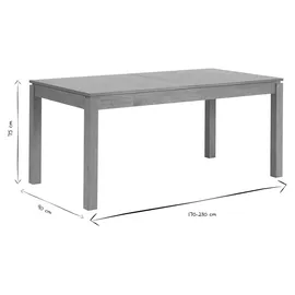 miliboo Sylva 170 x 76 x 90 cm Eiche