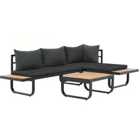 vidaXL Garten-Ecksofa-Set anthrazit