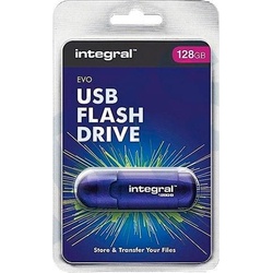Integral USB2.0 DRIVE EVO USB-Stick USB Typ-A 2.0 (128 GB, USB A, USB 2.0), USB Stick, Blau