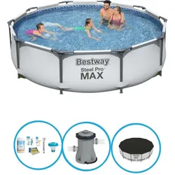 Bestway Pool Steel Pro MAX - Poolpaket - 305x76 cm EINHEITSGRÖSSE