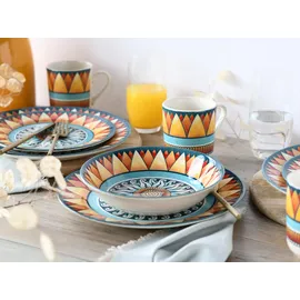 CreaTable Soleil Kombiservice 16-tlg. 4 Personen Sonnenmotiv bunt