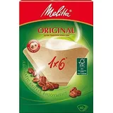 200 x Filtertüten / Kaffeefilter "Melitta Original 1x6" (Naturbraun)