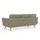 Konsimo Eckcouch Velours 2-Sitzer Beige