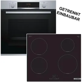 Bosch Backofen EcoClean Auszug + Induktionskochfeld Booster autark 60cm