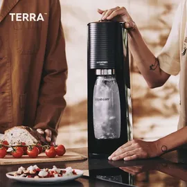 Sodastream Terra black + 3 Flaschen + Zylinder