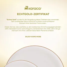 KARACA Elegance Bone Marcelo Kaffeeservice 6-tlg. Gold