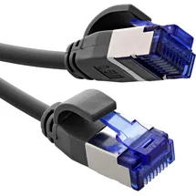 InLine Patchkabel Slim, Cat.6A, S/FTP, TPE (LSZH) PoE, schwarz, 1m,