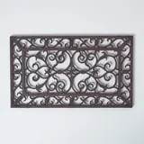 Homescapes - Braune Rechteckige Gusseisen-türmatte, 58 x 34 cm