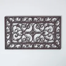 Homescapes - Braune Rechteckige Gusseisen-türmatte, 58 x 34 cm