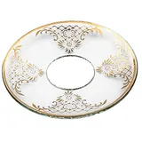 Wiedemann Kerzenmanschette Goldrand Barock Glas Gold