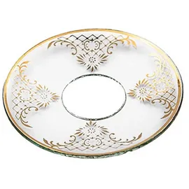 Wiedemann Kerzenmanschette Goldrand Barock Glas Gold