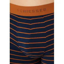 SCHIESSER 95/5 Multipacks Boxershorts Blau / Orange gestreift 7 3er Pack