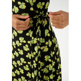 Aniston CASUAL Wickelkleid Geblümt Grün/Schwarz/Yellow 36