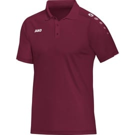 Jako Herren Polo Classico, maroon, XL