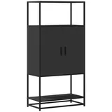 vidaXL Highboard Schwarz 68x35x139 cm Holzwerkstoff und Metall