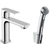 Hansgrohe Rebris E Waschtischarmatur mit Bidetbrause, (chrome)