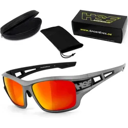 Sportbrille | 2095gm | Laser red | Steinschlagbeständig | beschlagfrei ROT No Size