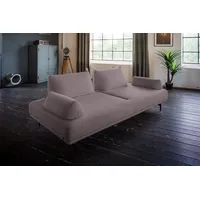 KAWOLA Sofa CANE Schlafsofa Daybed mit 2 Armlehnkissen Stoff