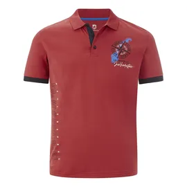 Jan Vanderstorm Poloshirt ARKHOLM mit seitlichen Schlitzen rot 4XL (68/70)