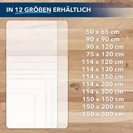 karathomeliving Bodenschutzmatte für Hartböden Polypropylen Semi-transparent