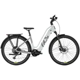 Husqvarna E-BICYCLES E-Bike Trekkingrad E-Trekkingbike Grand Pather 4, 11 Gang Tektro RD-M550 Schaltwerk, Kettenschaltung, Mittelmotor, 630 Wh, (tiefer Einstieg, 28", Yamaha Motor, Scheibenbremsen, Straßenzulassung), Pedelec, Elektrofahrrad für Herren grau