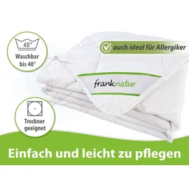 franknatur Sommerdecke 135x200 Bettdecke Sommer Füllung 80% Baumwolle und 20% Lyocell Lyocell waschbar
