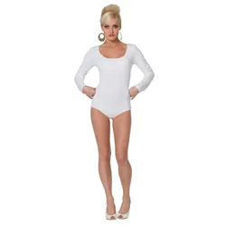 Klassischer Langarm Body Weiß - XL