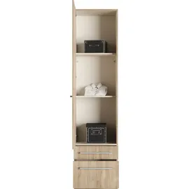 Priess Wäscheschrank Barcelona 48 x 193 x 36 cm Braun/Beige