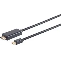 S-Conn Mini DisplayPort 1.2 auf HDMI Adapterkabel 2 m Schwarz