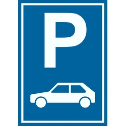 Parkplatz PKW / Auto Schild A5 (148x210mm)