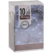 Spetebo LED Lichterkette Batterie 1 m Kaltweiß